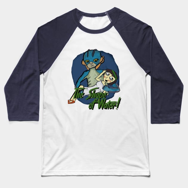 Shape of Water-Color Baseball T-Shirt by Trevpocalypse